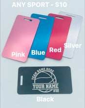 Personalized Sports Aluminum Bag Tag