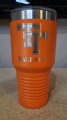 Tahlequah Tigers TT Personalized 30oz Tumbler