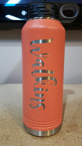 Personalized, Cursive Name 32 oz Water Bottle