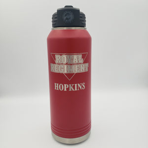 Fort Gibson Royal Regiment 32oz Red Water Bottle