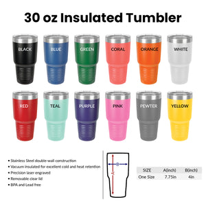 Fort Gibson Tigers 30oz Tumbler