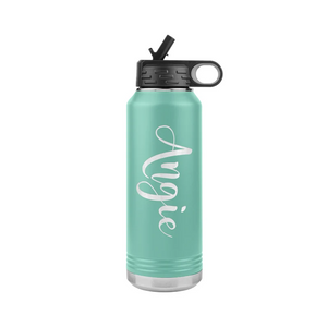 Personalized, Cursive Name 32 oz Water Bottle