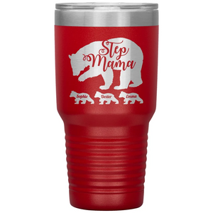 Personalized  Female Bear and Cub 30 oz tumbler