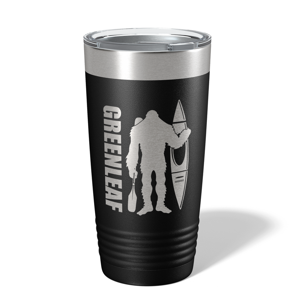 Bigfoot with Kayak Greenleaf Trail Run 20oz Tumbler