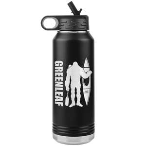 Bigfoot with Kayak Greenleaf Trail Run 32oz Water Bottle