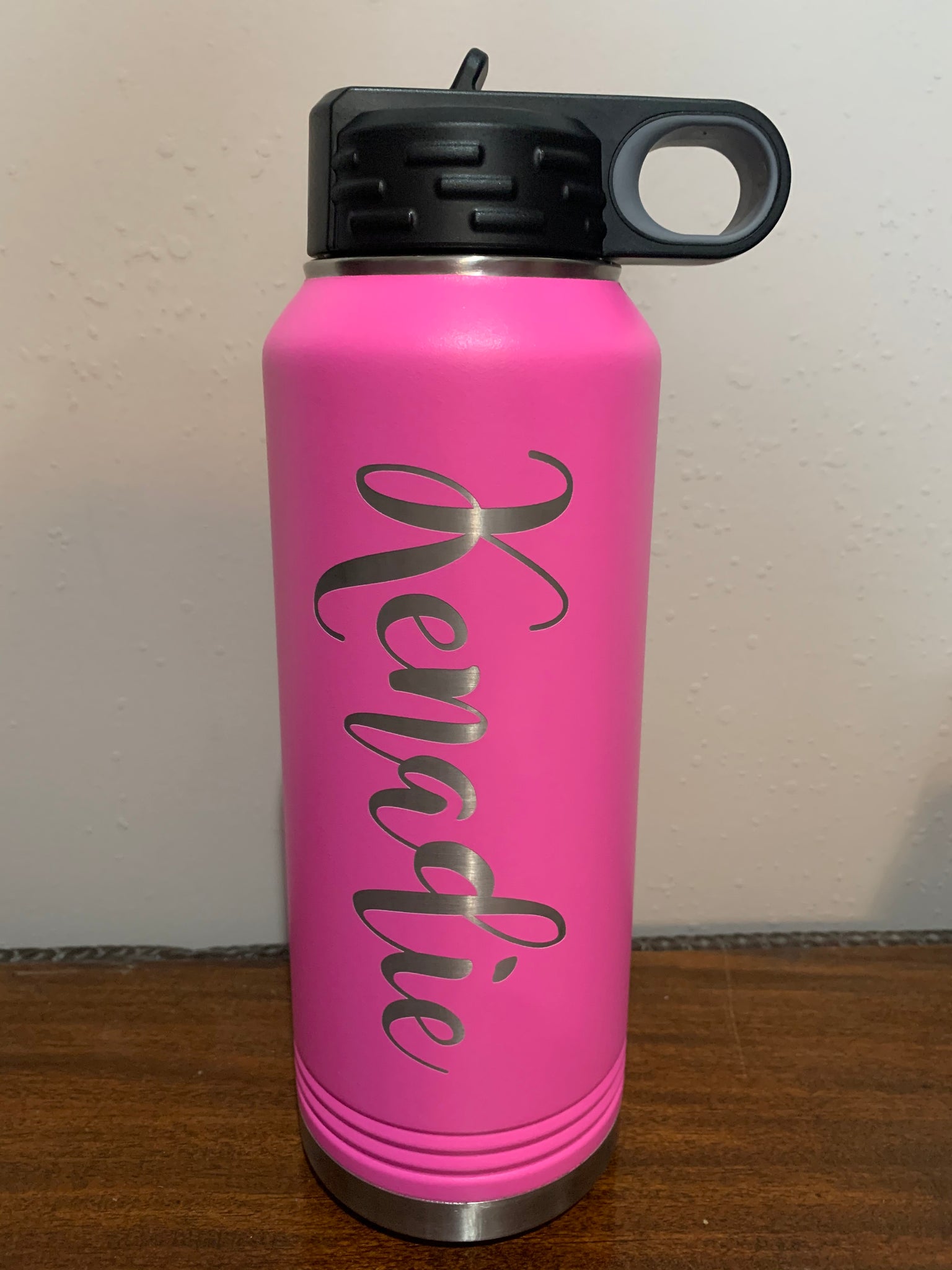 Personalized Pink Water Bottle with Name