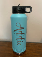 Personalized, Cursive Name 32 oz Water Bottle