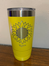 Personalized Sunflower Tumbler with Name