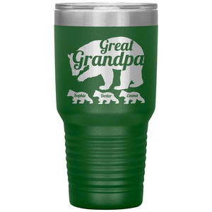 Personalized Bear and Cub 30 oz tumbler