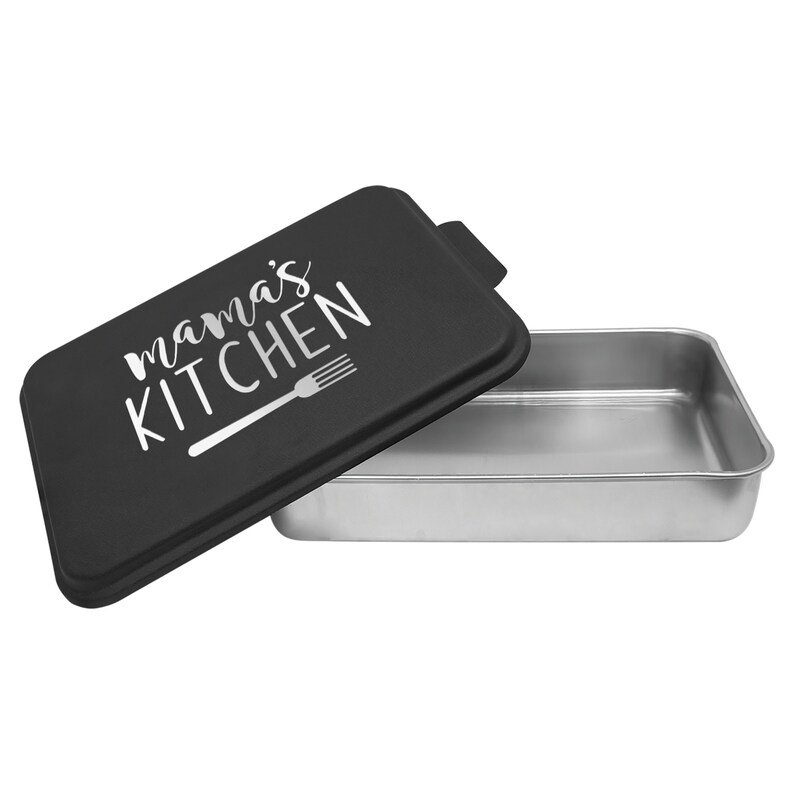 Personalized Cake Pan with Kitchen and Fork Design