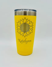 Personalized Sunflower Tumbler with Name