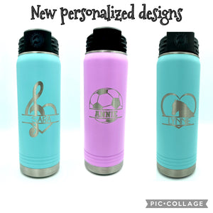 Personalized Music Design - 20oz Water Bottle