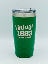 Tumbler with "Vintage" Limited Edition Design and Custom Year