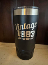 Tumbler with "Vintage" Limited Edition Design and Custom Year