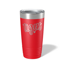 Fort Gibson Tigers Cursive with Heart 20oz Tumbler