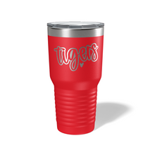 Fort Gibson Tigers Cursive with Heart 30oz Tumbler
